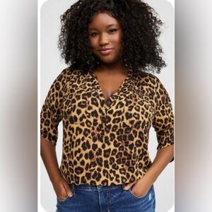 Leopard Print Women's Top Torrid sz 3